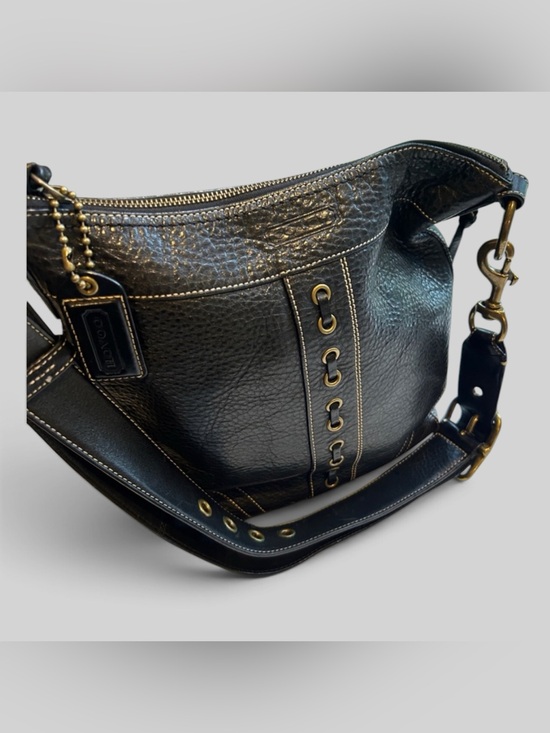 Coach Handbags - Coach Women's Black Leather Crossbody bleeker Bag vintage y2k slim duffel vtg